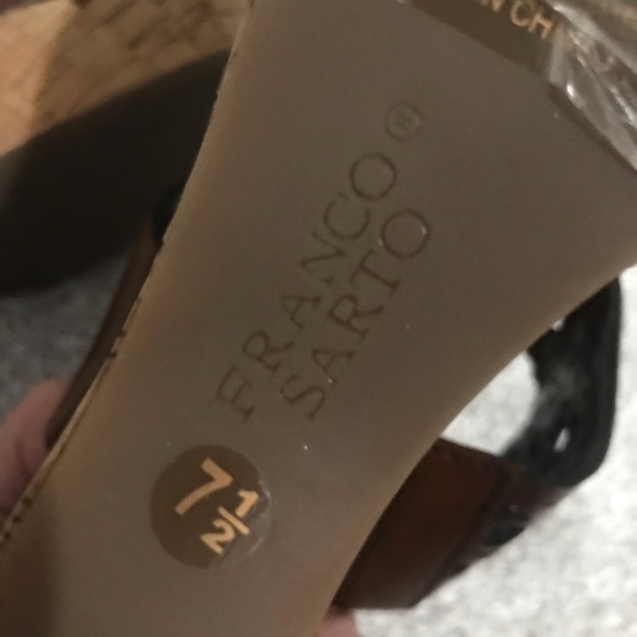 |Franco Sarto| Wedge Cork Heeled Sandals 7.5 - Picture 7 of 7